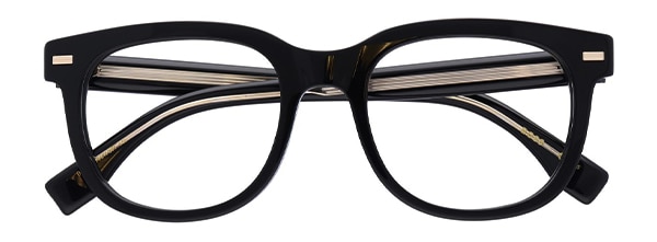 Black chunky round Hugo Boss frames