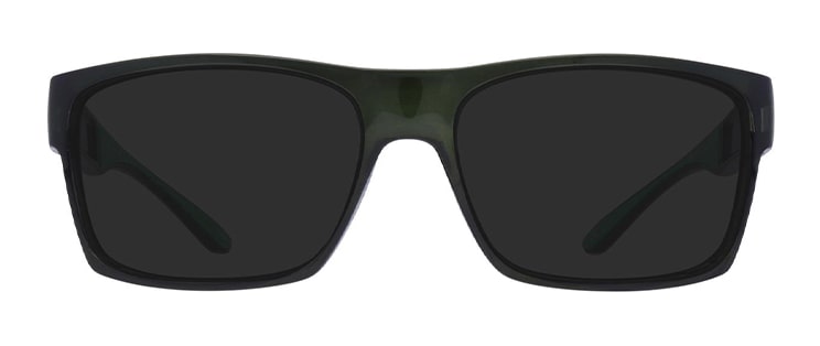 Harrington Sport Blaze rectangular khaki-and-green acetate running sunglasses.