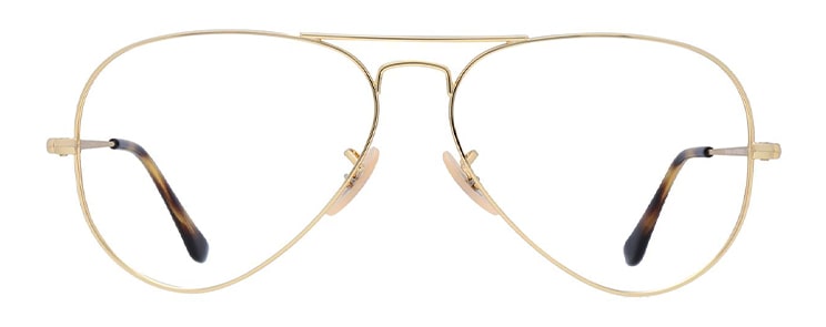 Classic gold metal aviator frames