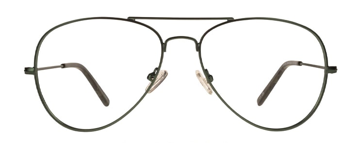 Khaki metal aviator style GD Collection frames