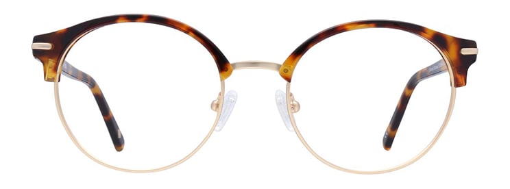 Round tortoiseshell gold metal London Retro frames