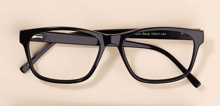 Oversized black flay-lay frames