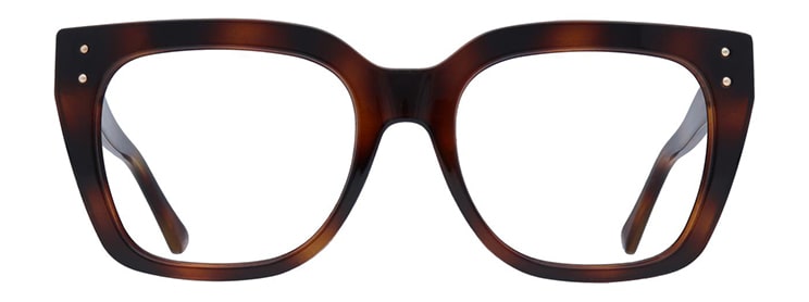 Oversized chunky brown Jimmy Choo frames