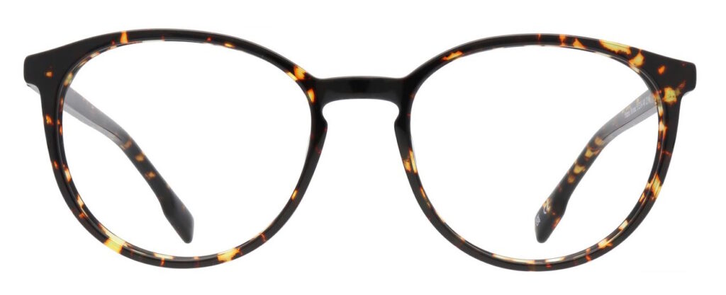 A round tortoiseshell frame