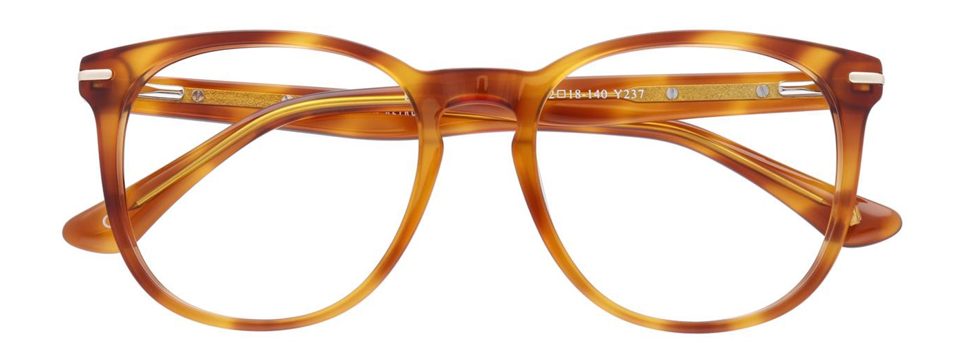 Oversized square honey coloured London Retro frames
