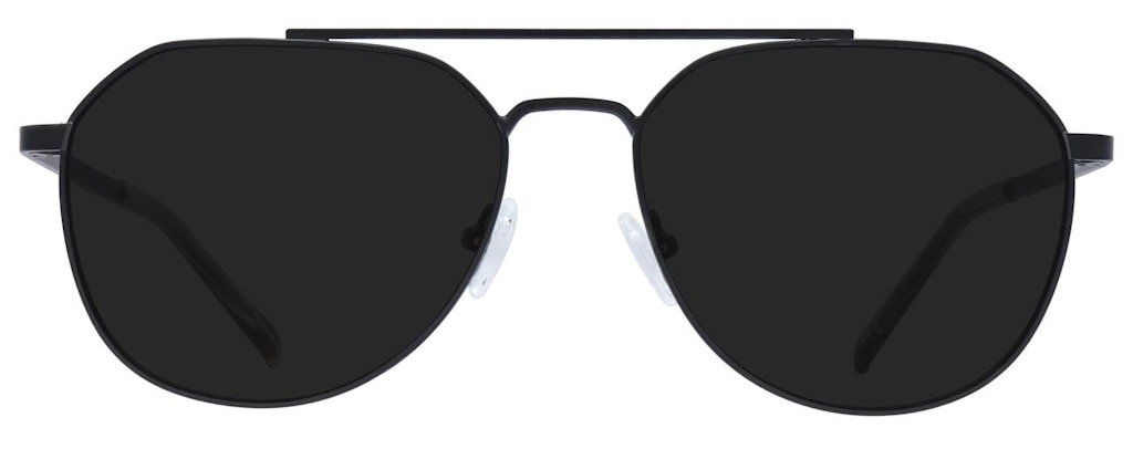 Aviator sunglasses with a black metal frame