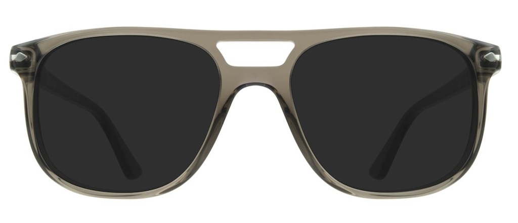 Grey transparent acetate frame with a double bridge