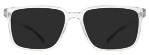 Harrington Sport Jack crystal clear rectangular acetate sunglasses.