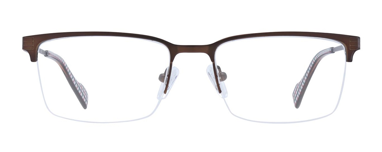 Semi-rimless, brown metal Ben Sherman frames