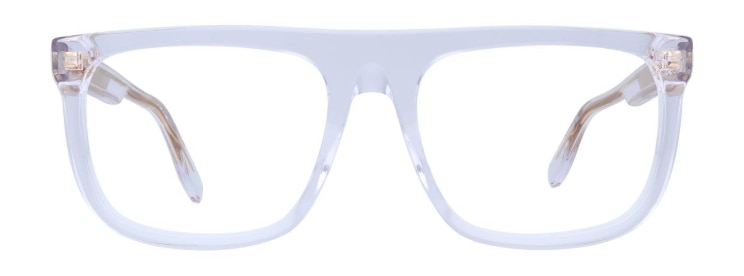 Oversized square transparent Marc Jacobs glasses made of acetate.