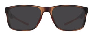 The Collection Kane rectangular Havana bio-nylon running sunglasses.
