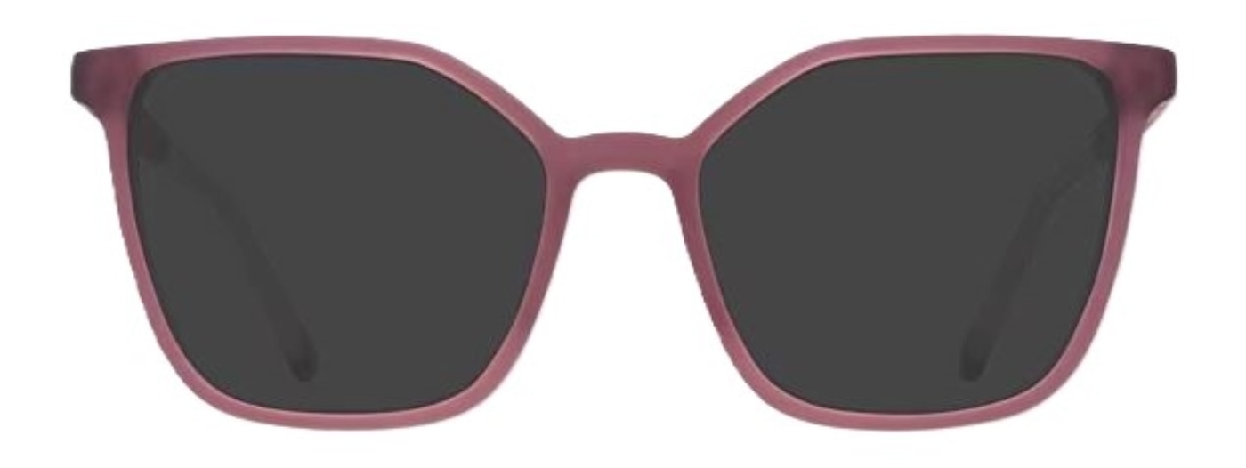 Large square sunglasses in a dusty pink and tortoiseshell, made of bio-based acetate.
