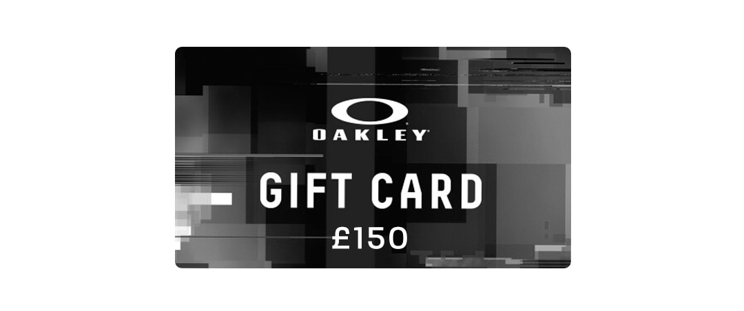 An Oakley £150 black gift card.
