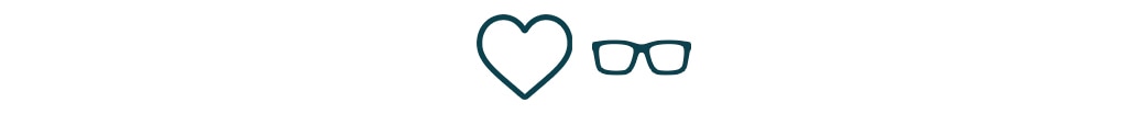 Heart and glasses icon. 