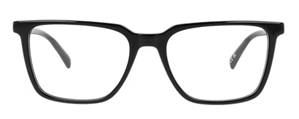 A pair of rectangular frames in black bio-acetate from our Scout range. 