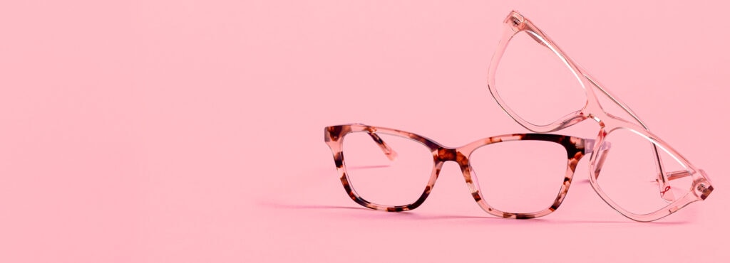 Support Breast Cancer Awareness Month with Pink Ribbon glasses 