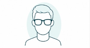 Oval face icon.