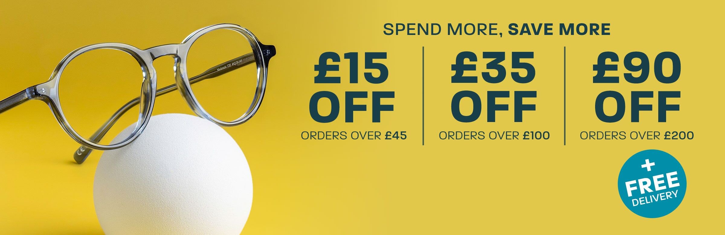 Spend more, save more: £15 off orders £45+, £35 off orders £100+, £90 off orders £200+ + FREE DELIVERY