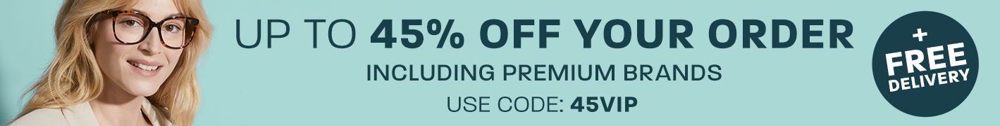 Up to 45% off your order (including premium brands) + Free delivery - use code: 45VIP