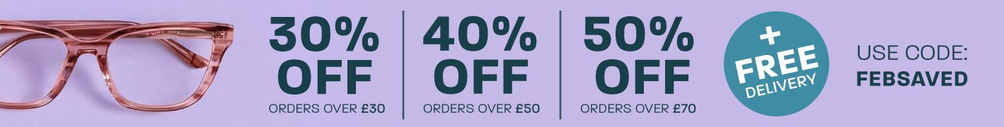 Spend More, Save More: 30% off orders over £30, 40% off orders over £50, 50% off orders over £70 + Free Delivery - use code FEBSAVED