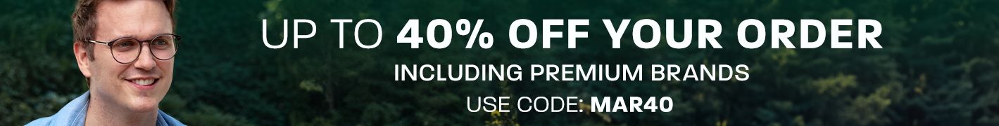 Up to 40% off your order (including Ray-Ban, Oakley and more) - use code: MAR40
