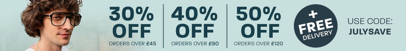 30% off orders over £45, 40% off orders over £90, 50% off orders over £120 + free delivery - use code: JULYSAVE