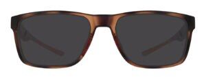 The Collection Kane rectangular Havana bio-nylon running sunglasses.