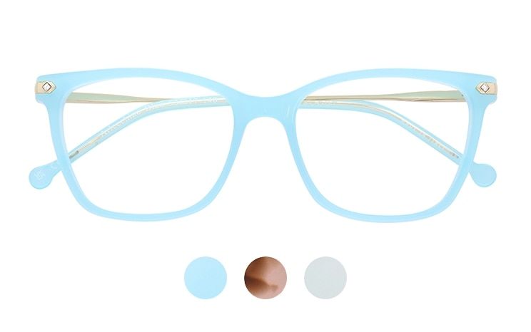 Scout: Made in Italy Arlecchino - a cat-eye frame made of metal and acetate, available in blue, havana and white