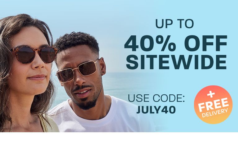 Up to 40% off sitewide + free delivery - use code: JULY40