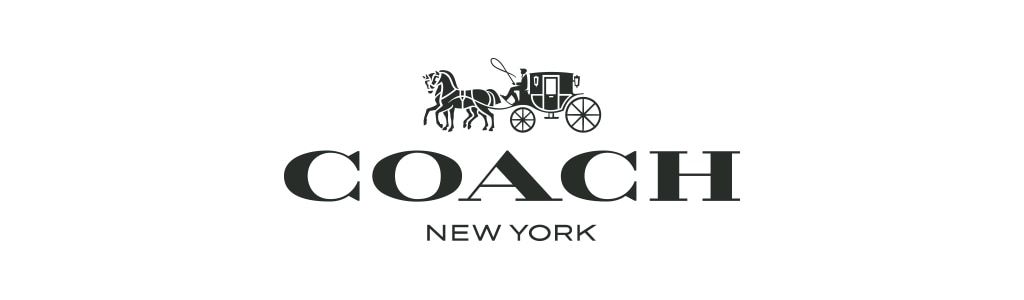 Coach New York logo. Black writing white background.