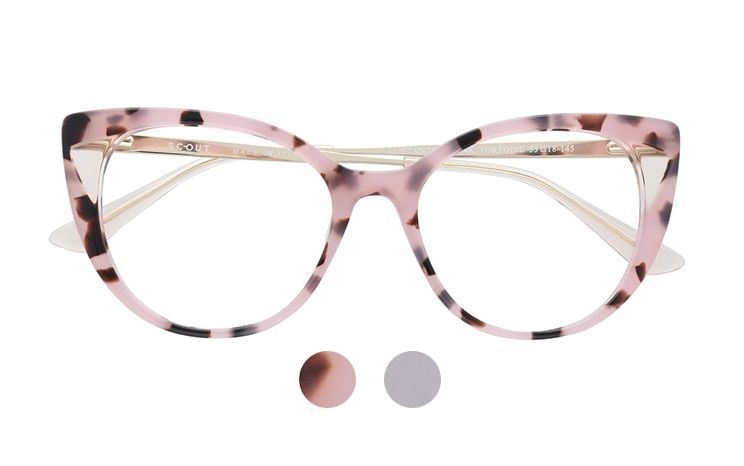 Pink tortoiseshell Cat-eye Scout: Made in Italy frames