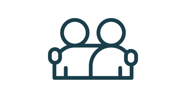 Family and friends icon.