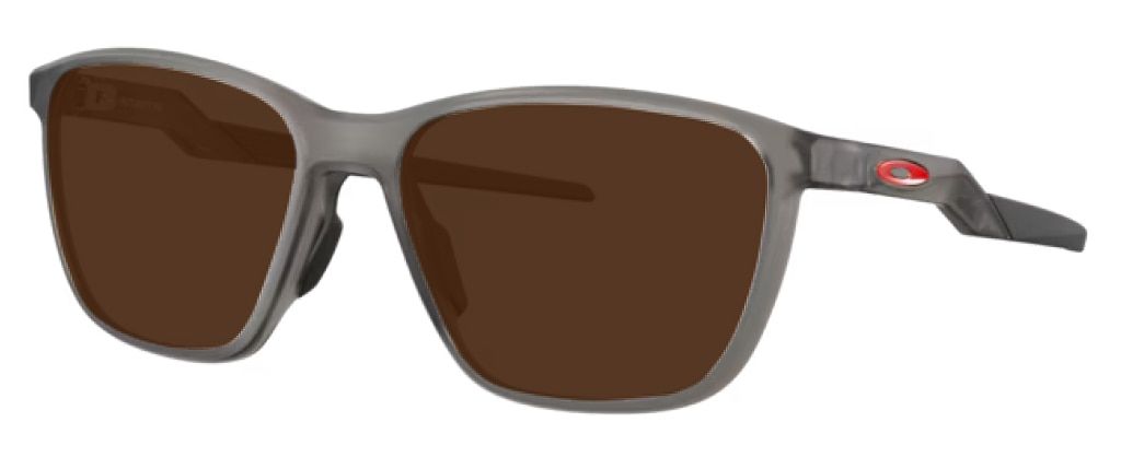 Oakley Futurity RS square sunglasses in grey with brown lenses and a sporty wrap-inspired frame shape.