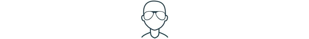 Bald heart-shaped face icon.