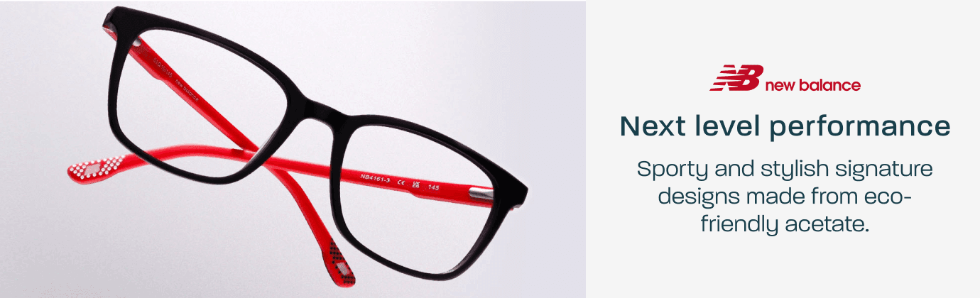 New Balance - next level performance. Sporty and stylish signature designs made from eco-friendly acetate.