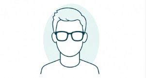 Oval face icon.