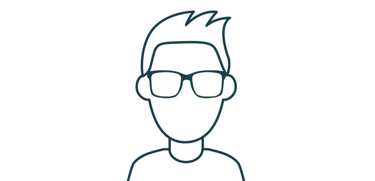 Oval face shape person graphic
