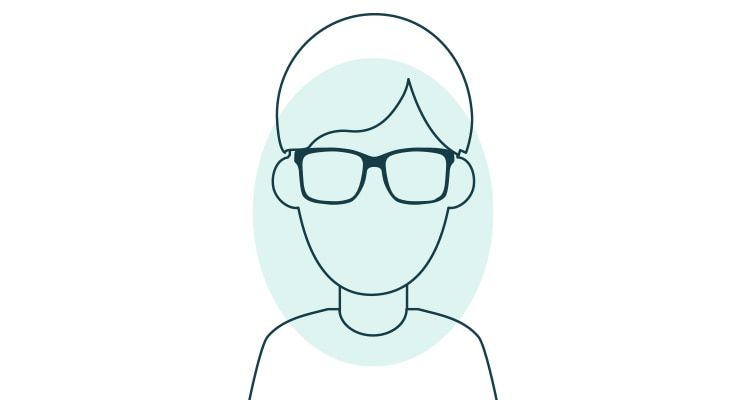 Oval face icon.