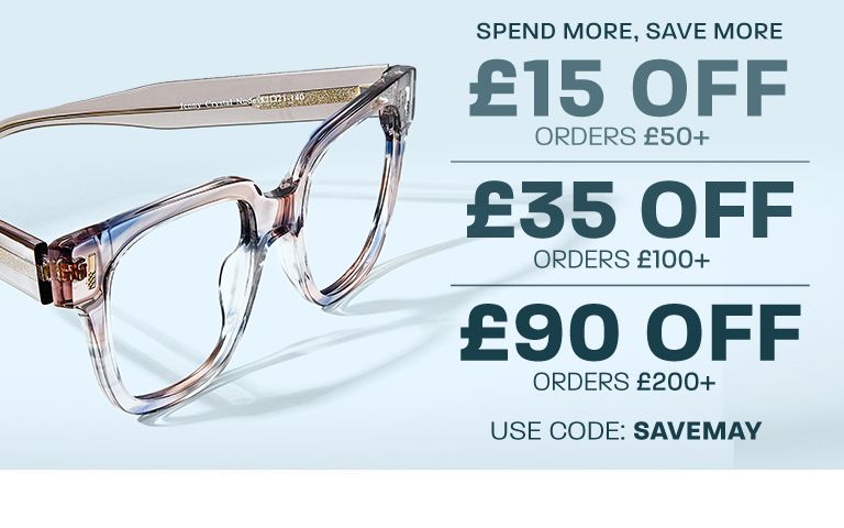 Spend more, save more: £15 off orders £50+, £35 off orders £100+, £90 off orders £200+ - use code: SAVEMAY