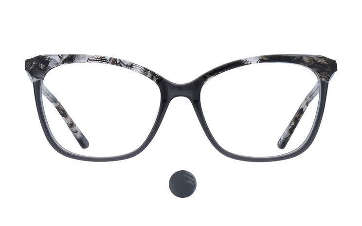 Black with white patterns Cat-eye Scout: Made in Italy frames