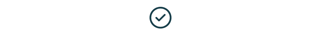 A graphic showing a tick mark enclosed in a circle.