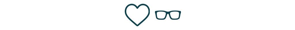 Heart and glasses icon.
