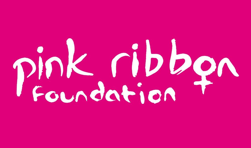 Pink Ribbon Foundation logo featuring white lettering on a bold fuchsia background.