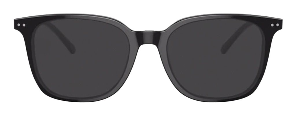 Black pillow-shaped sunglasses with pin detailing and a unique tartan print along the temples.