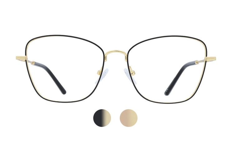 Beige and black Cat-eye metal Scout: Made in Italy frames
