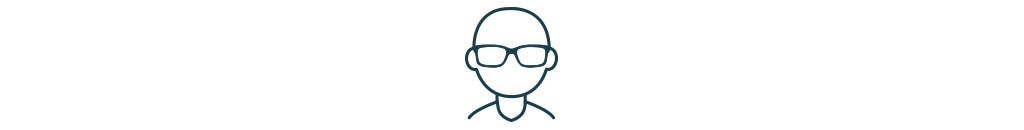 Bald round face icon.
