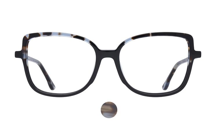 Black with white patterns rectangular with round shapes Scout: Made in Italy frames