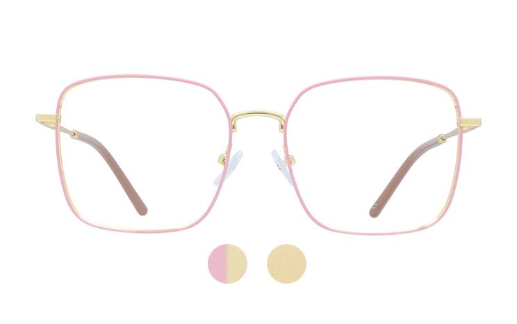 Beige and pink square metal Scout: Made in Italy frames