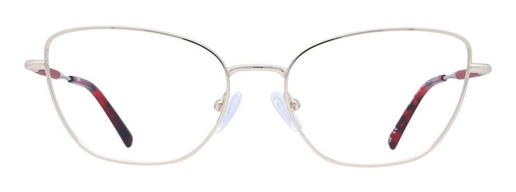 Slim metal cat-eye glasses
