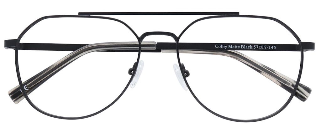 Aviator glasses made of black metal